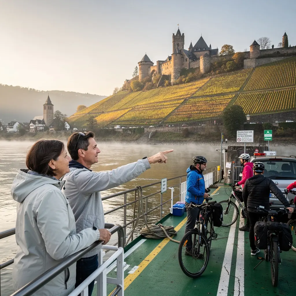 Eine Karte von Deutschland mit eingezeichneten Reiserouten und wichtigen Sehenswürdigkeiten.